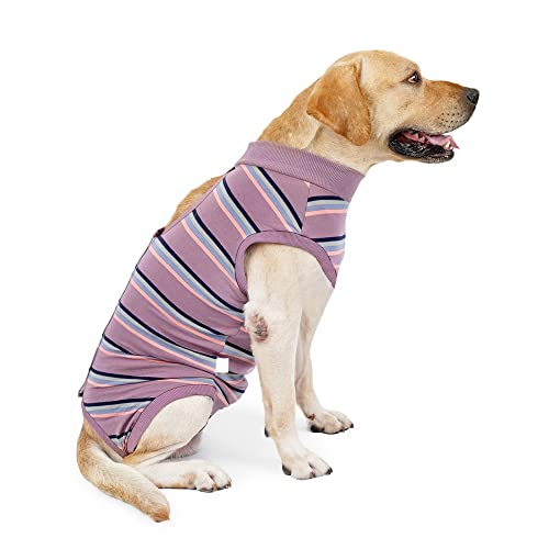 MiOYOOW Hunde-Erholungsanzug Welpen Wunden OP Kleidung für männliche weibliche Hunde postoperative Weste für Haustiere um das Lecken von Wunden Allergien und Infektionen zu verhindern