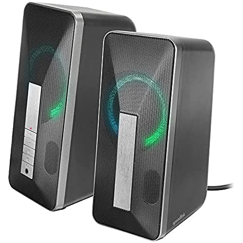 Speedlink Lavel USB-Stereo-Lautsprecher, 3,5 mm Stereo-Klinkenstecker, Bluetooth Audio, Schwarz