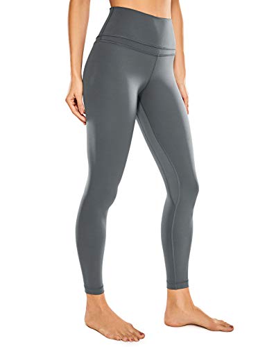 CRZ YOGA Damen Sports Yoga Leggings Sporthose mit Hoher Taille-Nackte Empfindung -63cm Dunkler Kohlenstoff 38