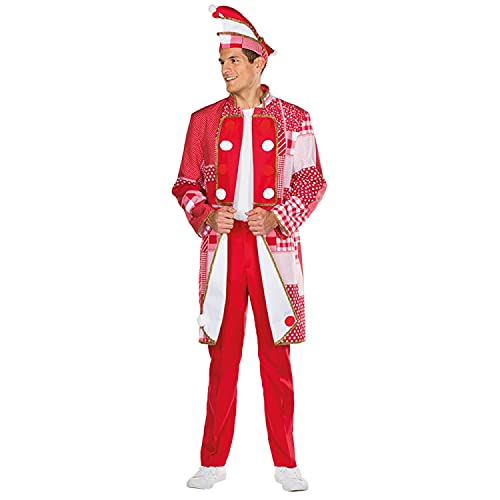 Mottoland 119220 - Frack Rot/weiß * Größe 50 - 58 * Karneval Uniform Jacket (54)