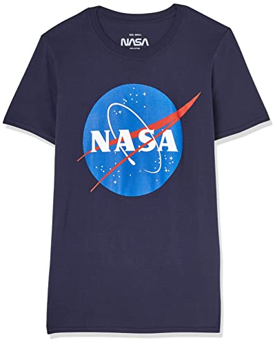 Nasa Herren Circle Logo T-Shirt, Blau (Navy Navy), Medium