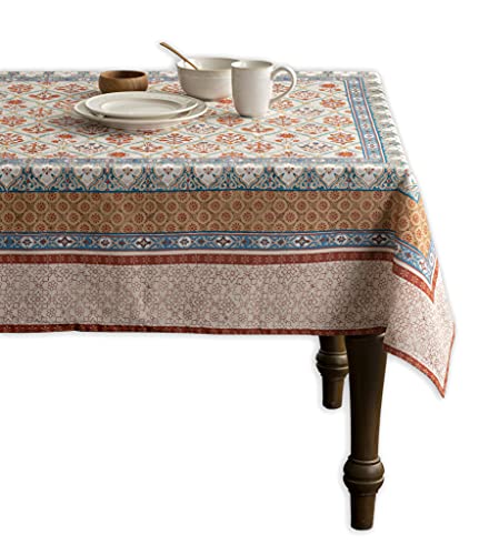 Maison d' Hermine Romane 100% Baumwolle Tischdecke für Küche | Abendessen | Tischplatte | Dekoration Parteien | Hochzeiten | Thanksgiving / Weihnachten (Rechteck, 160 cm x 220 cm)