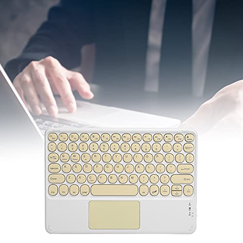 Tastatur, drahtlose Tastatur Ultraflaches Design für Mitarbeiter für Office for Family(Yellow)