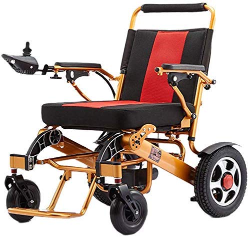 GAXQFEI Smart Folding Roller, Aluminiumlegierung Elektro-Rollstuhl, elektromagnetische Bremse Geeignet für Senioren/Behinderte