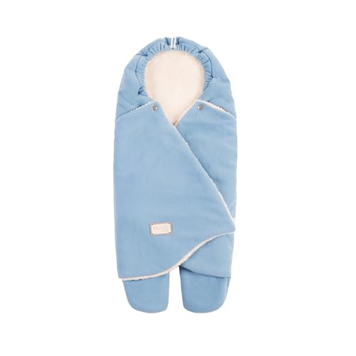 Nuvita 9100 Cuddle | Weicher Schlafsack mit Verstellbarer Kapuze und individuellem Fußsack | perfekt für 0 bis 10 Monate (80 cm) | Temperaturbeständig bis 8 °C, Wasser- und Winddicht,
