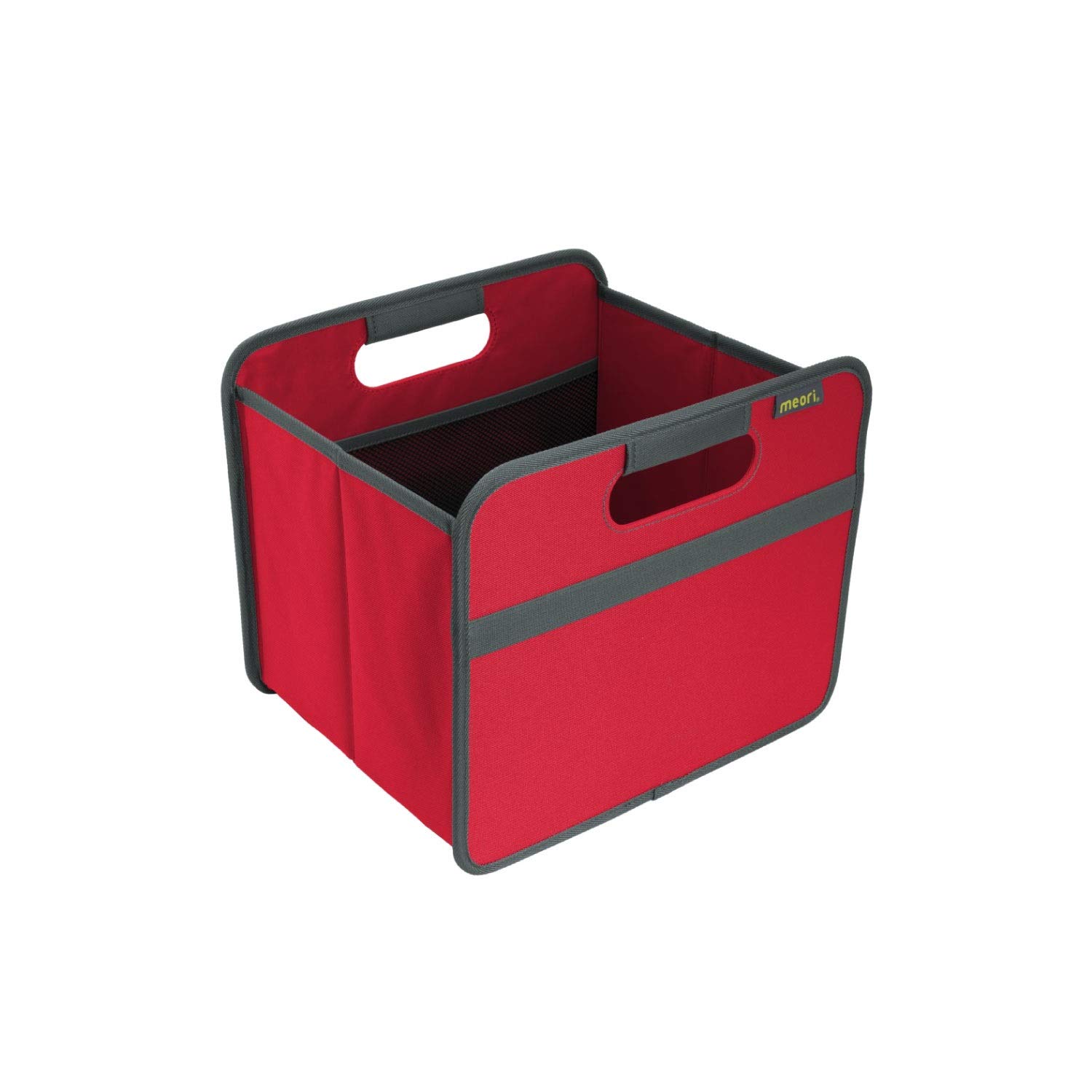 meori Faltbox Small in Rot - Stabile Klappbox S mit Griffen - perfekte Allzweck Aufbewahrungslösung - Tragkraft bis 30 kg - A100062 - 32 x 26,5 x 27,5 cm