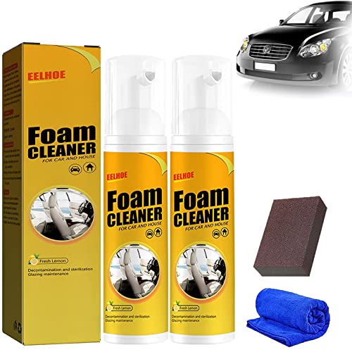 NNBWLMAEE Multifunctional Car Foam Cleaner, Multipurpose Foam Cleaner, 2023 New Foam Cleaner for Car, Car Magic Foam Cleaner, Powerful Stain Removal Kit (100ml,2pcs)