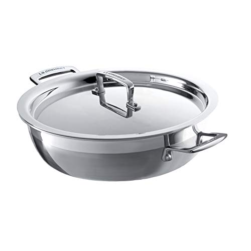 Le Creuset 3-Ply Stainless Steel Shallow Casserole - 30 cm, Ohne Deckel