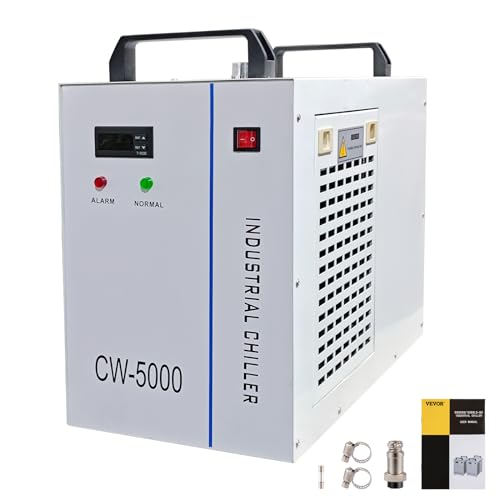 BestEquip Industriel Wasserkühler CW-5000DG, Industrieller Kühler, genauer Thermostat für CNC-Gravurmaschinen, Lasergravur, 80 W/100 W