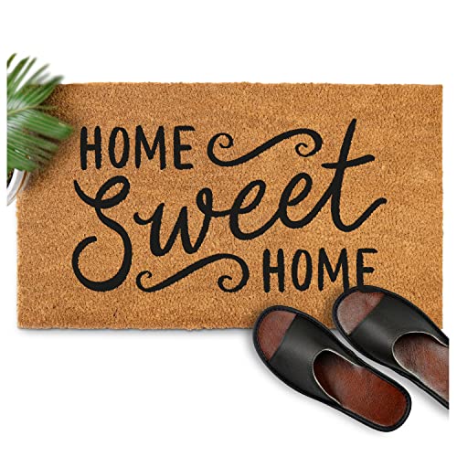 MAINEVENT Fußmatte mit Aufschrift "Home Sweet Home", 76,2 x 43,2 cm, Fußmatte mit dicker rutschfester PVC-Unterseite, Herbst-Willkommensmatte, Outdoor, Fußmatte für den Außenbereich