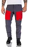 Rock Creek Herren Softshell Hose Cargohose Outdoorhose Wanderhose Herrenhose Wasserdicht Skihose Arbeitshose Winter Hose H-196 Dunkelgrau XL