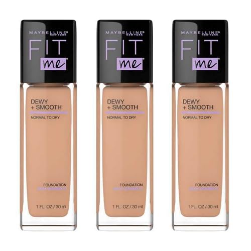 3 x Maybelline Fit Me Dewy + Smooth Foundation 30ml - 235 Pure Beige