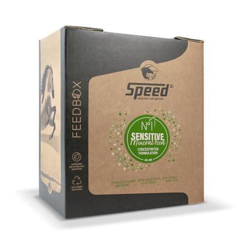 Speed N° 1 Sensitive, 10 kg FEEDBOX, Stärke- und zuckerreduzierte Mineralfutterkonzentrat speziell für Bedürfnisse sensibler Pferde