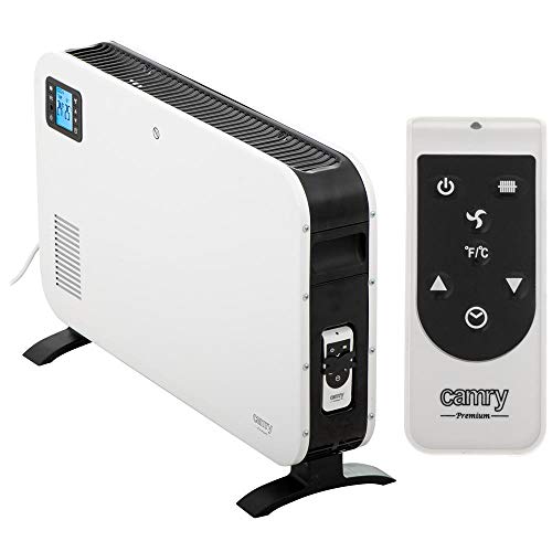 Camry CR7724 Elektrischer Konvektor, Heizung , Heizkörper-LCD-Anzeige, Fernbedienung 3 Leistungsstufen 1000 / 1300 / 2300W, CR 7724, Weiß