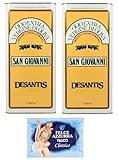 2er-Pack De Santis San Giovanni Olio Extra Vergine di Oliva,Natives Olivenöl Extra,Ideal für alle Anwendungen in der Küche,5Lt Dose + 1er-Pack Kostenlos Felce Azzurra Talkumpuder, 100g-Beutel