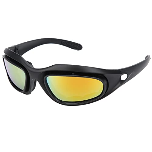 BOLORAMO Wüstenbrille, ergonomische, elastische Schwämme, Winddichte, rutschfeste Rennbrille für den Außenbereich