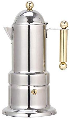 200 ml-Edelstahl-Kaffeekanne, Moka Kaffeemaschine Teekanne Mokka Stovetop Filter Percolator Percolator Werkzeug