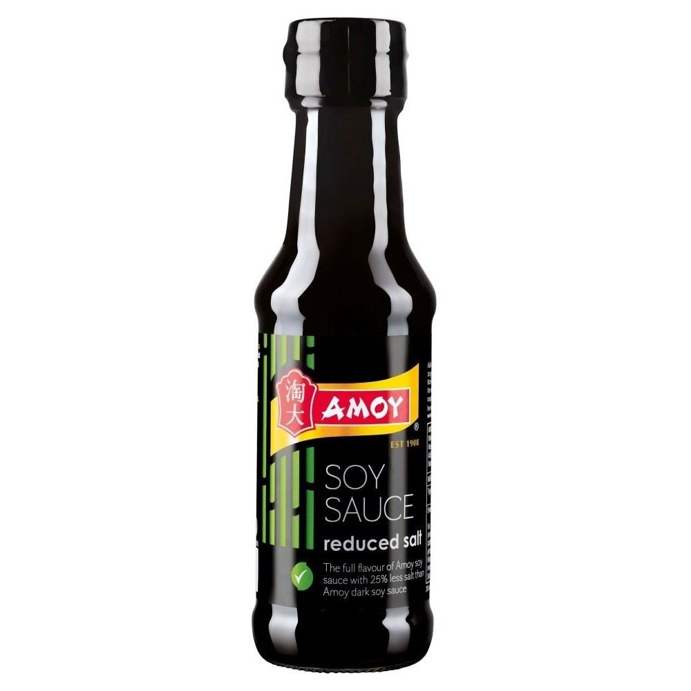 Amoy Soy Sauce reduziert Salz (150 ml) - Packung mit 6