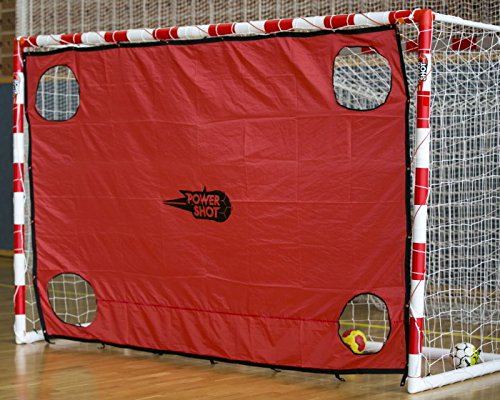 POWERSHOT® Torwand Fußball - Handball - Verschiedene Größen - 4 Schusslöcher - Reisfest (Torwand 3,7 x 1,8m)