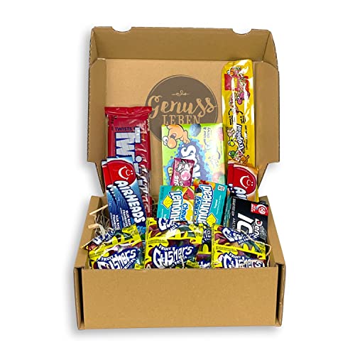 Genussleben Box mit 500g amerikanischen Kaugummis und Kaubonbons im Mix verschiedene Sorten, US Chewing Gum in der Großpackung