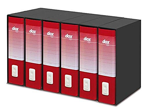Rexel Dox Aktenordner DIN A4, 6 Stück rot