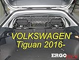 ERGOTECH Trennnetz Trenngitter kompatibel mit Volkswagen Tiguan (ab BJ 2016) RDA65-S8, für Hunde und Gepäck