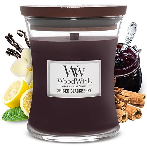 WoodWick Scented Candle Glass Medium/Spiced Blackberry