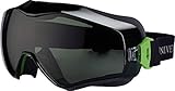 Univet 6X3 6X3-00-05 Vollsichtbrille mit Antibeschlag, inkl. UV-Schutz Schwarz, Gruen DIN EN