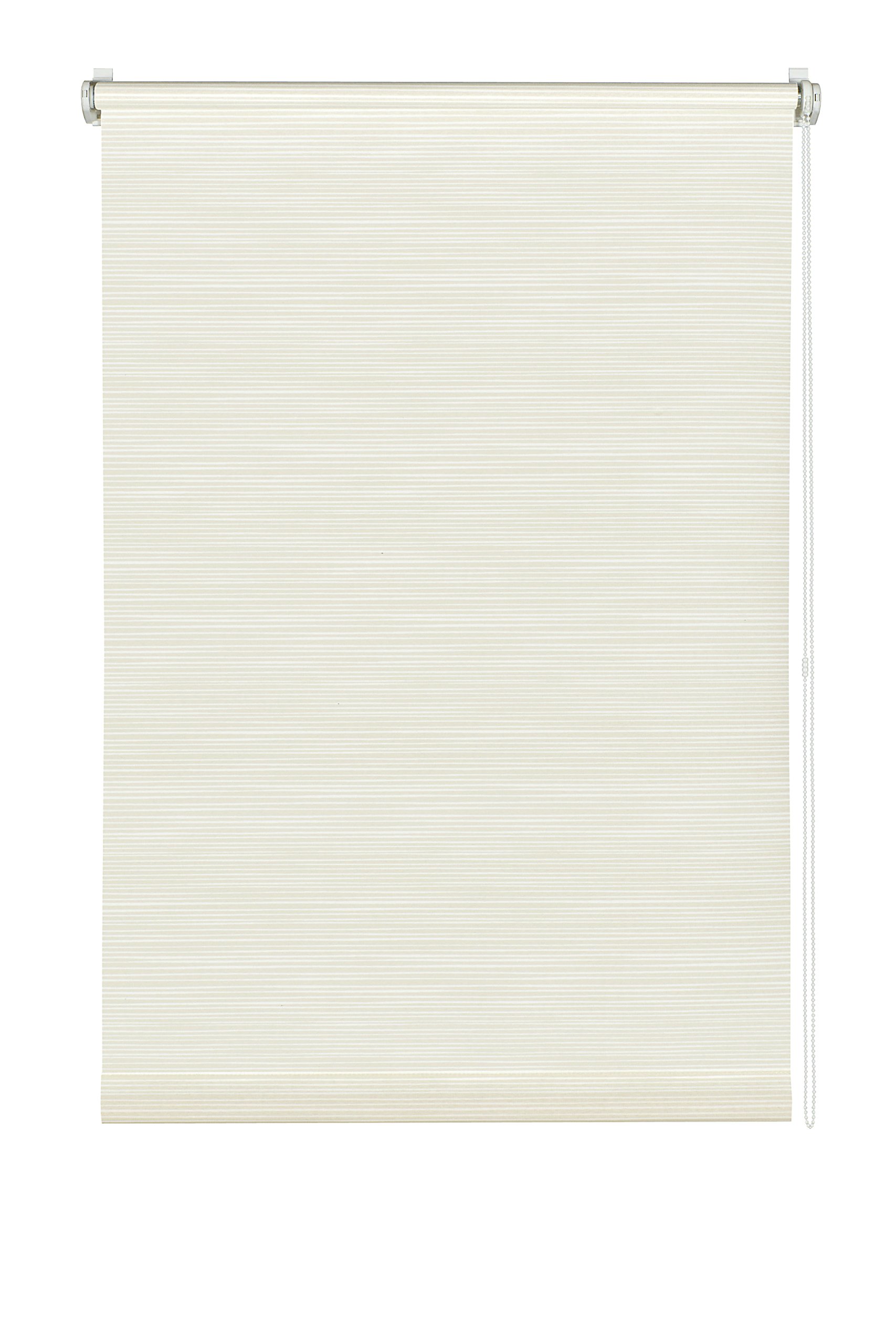 Gardinia EASYFIX Rollo Dekor 103 Streifen weiß/beige 60 x 150 cm