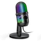 SPIRIT OF GAMER - EKO 400 RGB | Stand Gaming Mikrofon PC | Einfaches Aufnehmen Ihrer Stimme | Ideal für ASMR, Streaming, YouTube, Podcast & Twitch | USB Tischmikrofon für PC/PS4/PS5