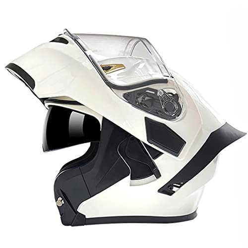 Klapphelme Motorradhelm,DOT/ECE-Zertifiziert Mit Doppelvisier Sonnenblende Klapphelm Motorradhelm Integralhelm Outdoor Schutzhelm Für Erwachsene Damen Herren (Color : O, Size : M=57-58cm)