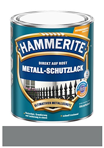750 ml Hammerite Direkt auf Rost Metall-Schutzlack Hellgrau, Matt