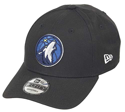 New Era Minnesota Timberwolves 9forty Adjustable Snapback Cap NBA Essential Black - One-Size