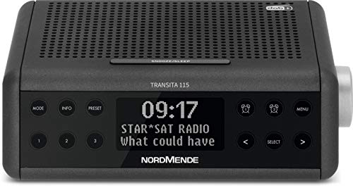 Nordmende 78-3009-00 Transita 115 DAB Radiowecker (DAB+, UKW, Snooze Funktion, Wecker, Sleeptimer) anthrazit