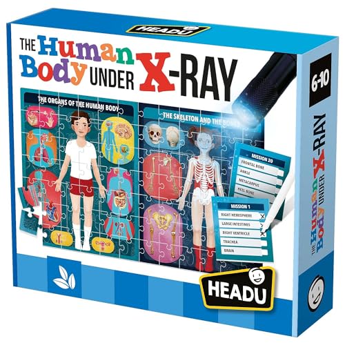 Headu | Der menschliche Körper unter Röntgenstrahlen - das Puzzle zusammenbauen und mehr über den menschlichen Körper Lernen | Lernspiele & Rätsel | Alter 6-10 Jahre