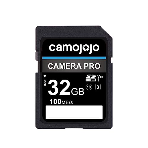 Camojojo 32GB Camera PRO Speicherkarte mit Lesegeschwindigkeit bis zu 100% MB/s