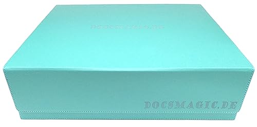docsmagic.de Premium 4-Row Trading Card Storage Box Mint + Trays & Divider - MTG PKM YGO - Aufbewahrungsbox Aqua