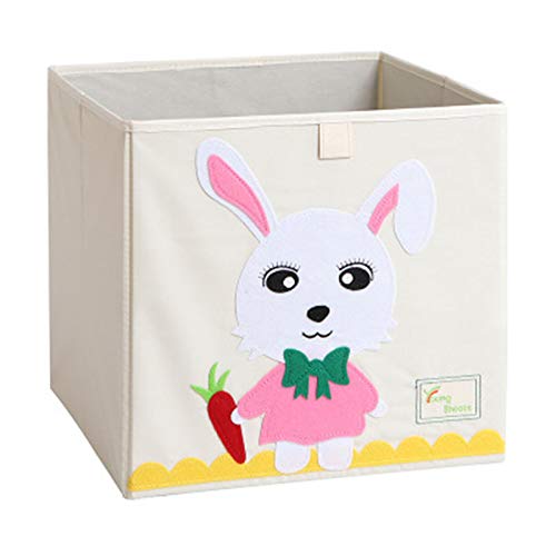 Cartoon Aufbewahrungswürfel Leinwand faltbare Spielzeug Aufbewahrungsbox für Kinder (Kaninchen)