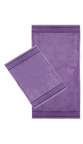 Vossen De Luxe 2tlg. Handtuch 50x100cm und Gästetuch 40x60cm Farbe: Deep Purple