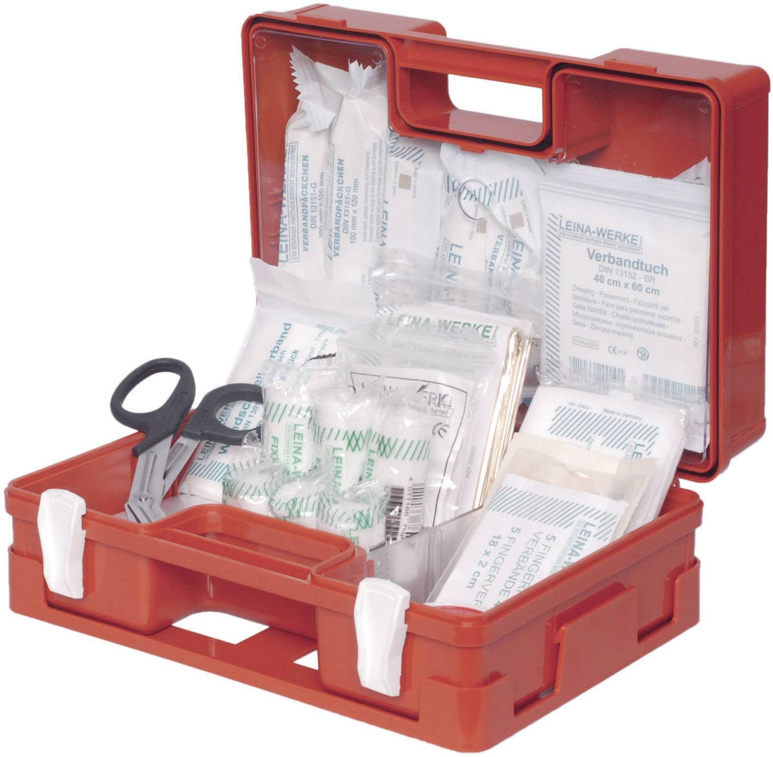 LEINA-WERKE 21035 Erste-Hilfe-Koffer SAN - DIN 13169 - orange