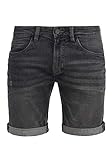 Indicode IDQuentin Herren Jeans Shorts Kurze Denim Hose im Destroyed-Optik mit Stretch, Größe:XL, Farbe:Dark Grey (910)