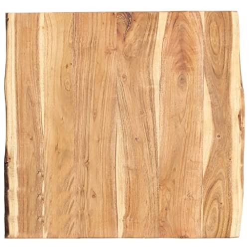 vidaXL Massivholz Tischplatte Baumkante Massivholzplatte Akazie 60x60x3,8 cm