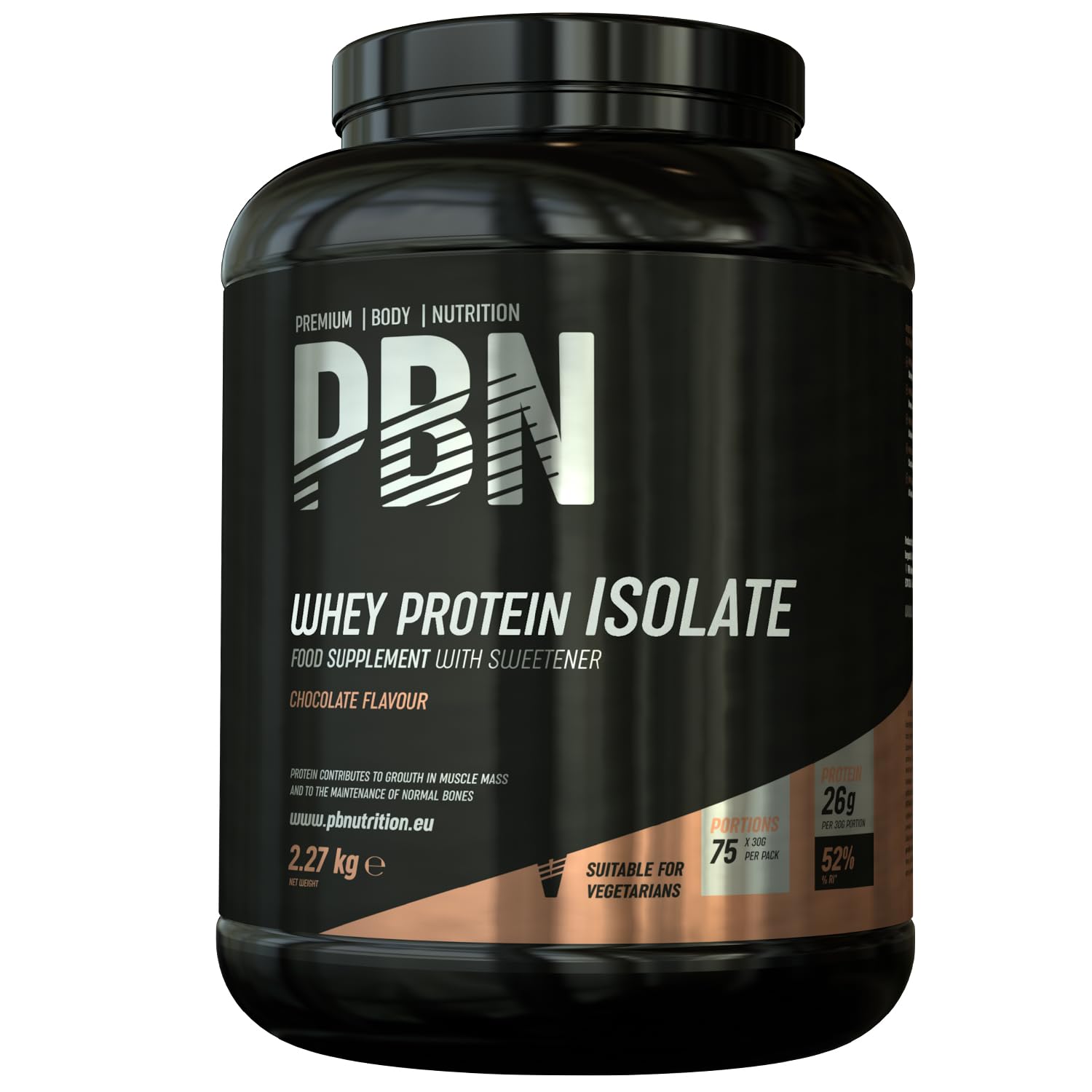 PBN Premium Body Nutrition Premium Body Nutrition - Whey-ISOLAT-Pulver, 2,27 kg, Schokolade - 75 Portionen