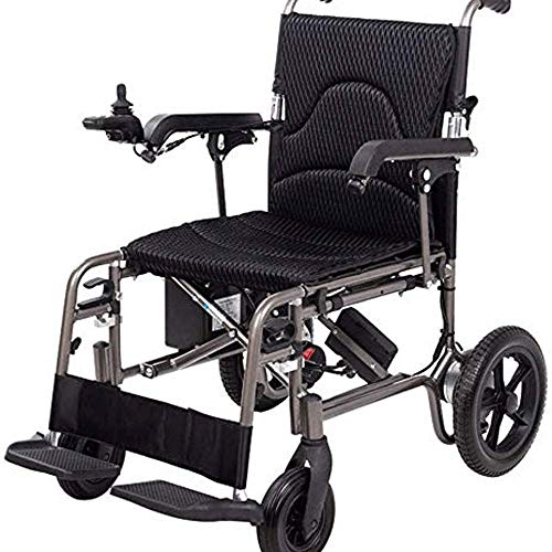 Wheelchair Lightweight Folding Elderly Disabled Electric Wheelchair Intelligent Aluminum Alloy Four-Wheeled Scooter Folding Size: 73 33 73cm