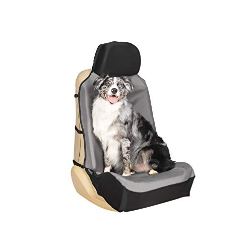 PetSafe Happy Ride Wasserdichter Sitzbezug für Hunde und Haustiere, für Autos, LKWs und SUVs, wasserdichter Bereichschutz, Grau