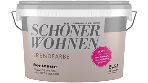 SCHÖNER WOHNEN FARBE Wand- und Deckenfarbe »Trendfarbe Hortensie, matt«, 2,5 l