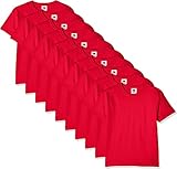 Fruit of the Loom Jungen Regular Fit T-Shirt Kids 10 Pack T-shirt, Rot (Red 41), 3-4 Y (Herstellergröße: 3-4 Y)