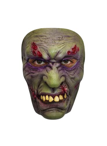 Frankenstein Maske des Grauens aus Latex - Erwachsenen Horror Kostüm Halbmaske Monster Ungeheuer - ideal für Halloween, Karneval, Motto- & Grusel-Party