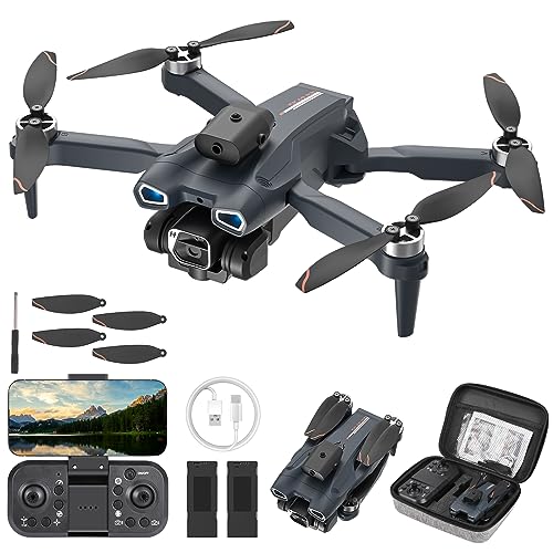 Drohne mit Kamera HD 4K, GuKKK FPV WiFi Live Übertragung A9 Drohne mit Aktiven Hindernisvermeidung Drone Kamera Elektrisch Verstellbarer RC Drones, 2 Akku Lange Flugzeit