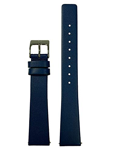 Skagen Uhrband Wechselarmband LB-691SSLN Original Ersatzband 691SSLN Uhrenarmband Leder 17 mm Blau